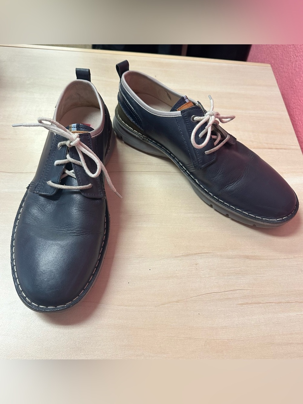 Pikolinos Men's Casual Navy Leather Lace-Up Shoes